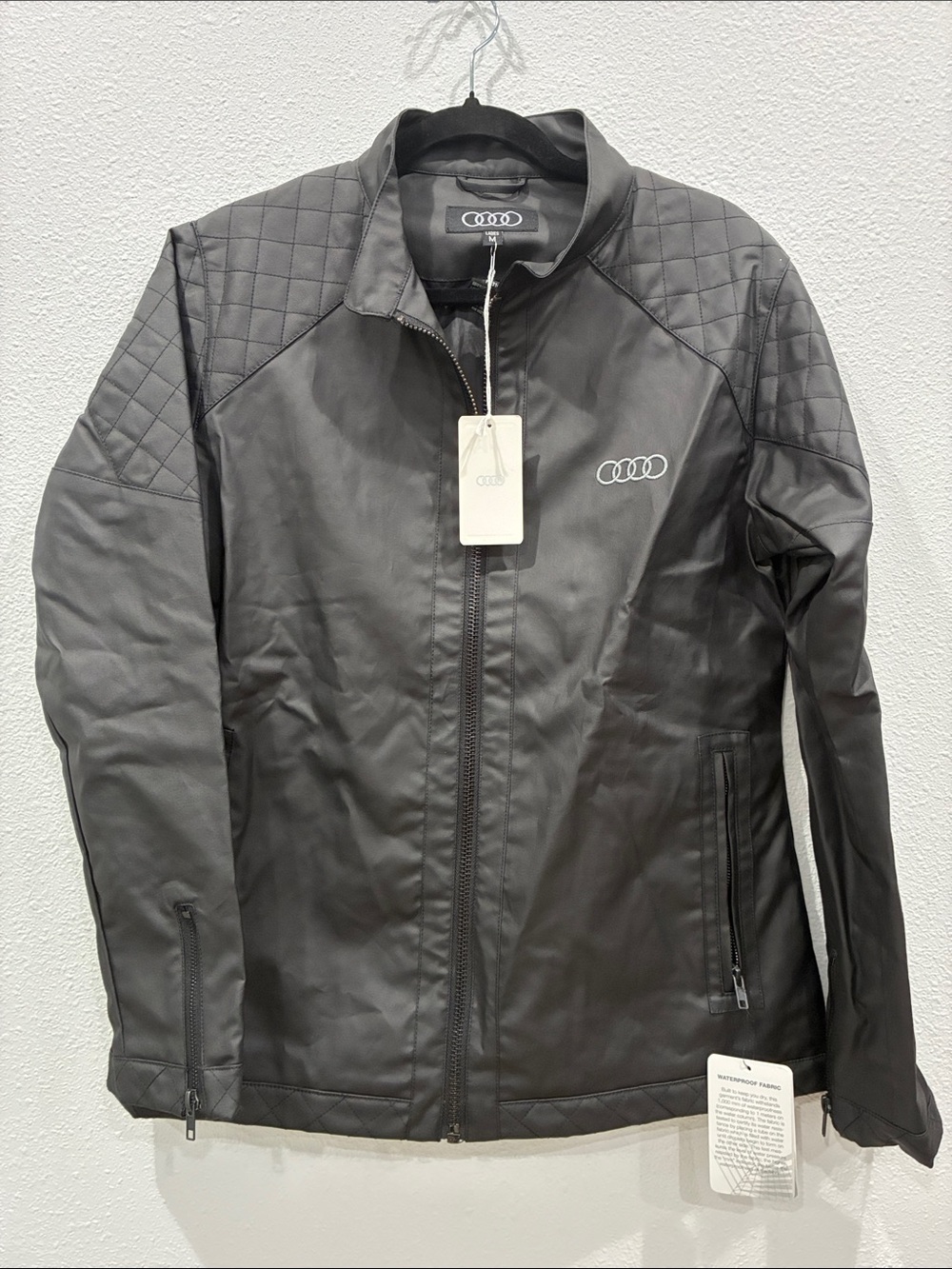 Audi Ladies Sport Black Quilted Synthetic Jacket
